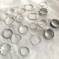 【18個】シルバーリング まとめ売り