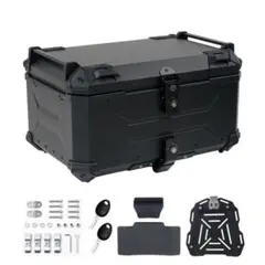 バイク用リアボックス 65L アルミ オールブラック トップケース 2356