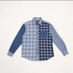 UNIQLO／フランネルチェックシャツ／ブルー系／S