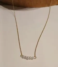 新品　ゴールドチェーン パールネックレス