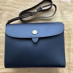 marie claire 黒 レザー ショルダーバッグのサムネイル