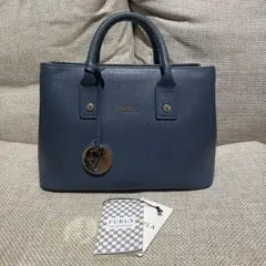 フルラ　ハンドバッグ　ショルダー　ダークブルー