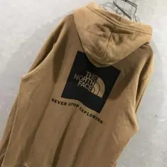 THE NORTH FACE ビッグロゴ スウェット パーカー ブラウン M