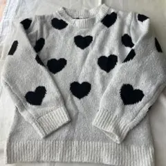ハート柄ニットセーター 130