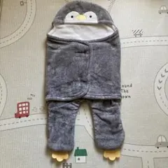 ペンギンフード付き　おくるみ