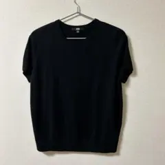 UNIQLO ブラック 半袖ニット XL