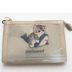 mofusand モフサンド サメにゃん ポーチ (ブルー) 普段使い