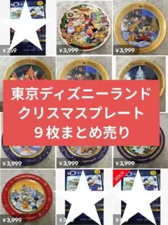 東京ディズニーランドクリスマスプレート　９枚まとめ売り