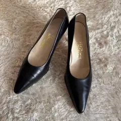 SalvatoreFerragamoフェラガモ ブラック パンプス 本革 6