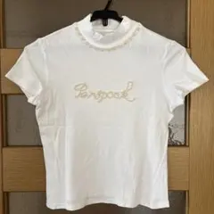 レディース　Tシャツ　ビーズ　ホワイト