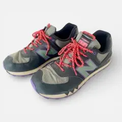 ニューバランスNew Balance 574 スニーカー グレーブラックオレンジ