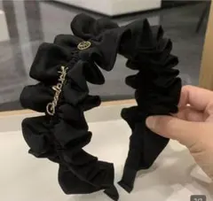 黒フリル カチューシャ