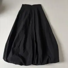LAGUNAMOON タフタバルーンスカート ロング ナイロンブラック　黒のサムネイル
