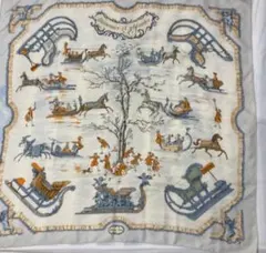 HERMESスカーフ　カレ90 ソリとスケート