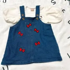 プティマイン　ハローキティ　コラボ　ロンパース　ジャンスカ　80