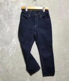 【処分商品です】　a2665　ダークブルースリムフィットデニムストレートジーンズ