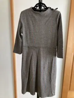 DoCLASSE ❤︎ 秋冬用ワンピース　Lサイズ　❤︎ グレー系チェック柄