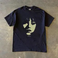 顔のシルエットデザイン Tシャツ 黒 opium archive y2k