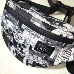 KiU×Disney　ミッキー柄　ボディバッグ☆ウエストポーチ　ディズニー　総柄