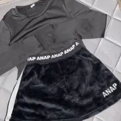 ANAP ブラック 長袖トップス スカートセット 10Y