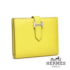 HERMES エルメス ベアンコンパクト イエロー 財布 二つ折りコンパクト財布のサムネイル