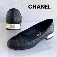 CHANEL シャネル　ココマーク　バレリーナ　フラットシューズ　パンプス　美品のサムネイル
