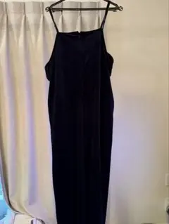 リプシィム　ベロア調　ブラック キャミワンピース