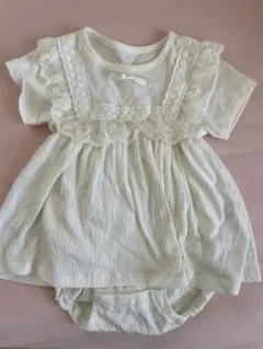 ベビードレス ロンパース ホワイト