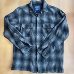 好配色　ペンドルトン オンブレ チェック ボードシャツ ブラック&グレー