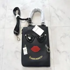 【新品】SPIRALGIRL 「フェイス柄2WAYスタイルミニバッグ」