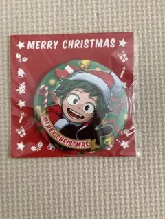 僕のヒーローアカデミア 緑谷出久 クリスマス缶バッジ　ジャンプショップ