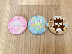 サンリオ 刺繍缶バッジビスケット こぎゅみん けろけろけろっぴ バッドばつ丸