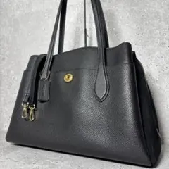 極美品✨ COACH ローラ キャリーオール ターンロック 2way ブラック