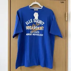 新品　【UVカット】ロゴプリントTシャツ　ブルー　サマンサモスモスのサムネイル
