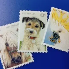 7557 外国切手 オーストラリア 1991年 愛玩動物 3種