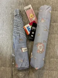 マイメロディ UVカット 折りたたみ傘 晴雨兼用 水色のサムネイル
