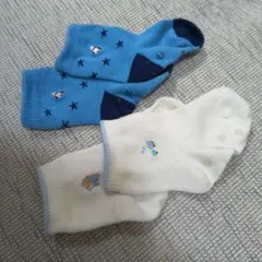 ファミリア　ベビー靴下セット 白 青