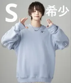 ADRER ヘビーコットンフラワーグラフィックビックスウェット ブルーのサムネイル