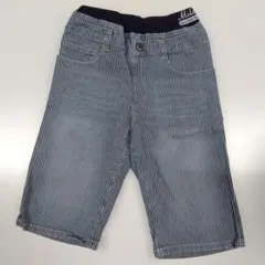 Mildclub ストライプデニムハーフパンツ　150cm 綿９５％