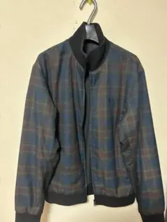 Fred Perry ジャケット ネイビー チェック柄 - メルカリ