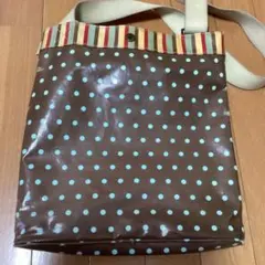 ハロッズ　ブラウン 水玉 ショルダーバッグ