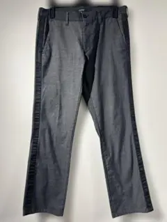 バーバリー ブラックレーベル グレー サイドラインパンツ