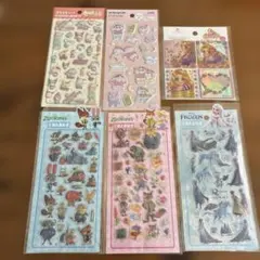 サンリオ、ディズニー、クレヨンしんちゃんシール 6シートセット