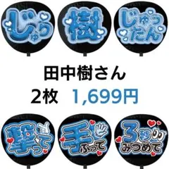 田中樹 2枚セット SixTONES ぷっくりファンサうちわ文字 立体風