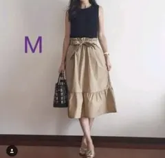 ユニクロ ハイウエストリボンフリルスカート