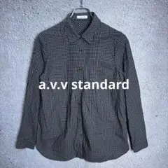 a.v.v standard きれいめチェックシャツ ボタンダウン 長袖