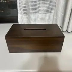 木製ティッシュボックス ダークブラウン