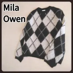 ミラオーウェン　アーガイルニット　Mila Owen