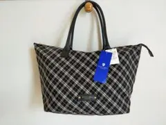 新品CRESTBRIDGEバーバリーブルーレーベルチェック柄トートバック！