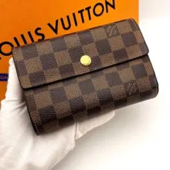 【激レア/廃盤品】 ルイヴィトン ポルトフォイユ トレゾール ダミエ エベヌ LOUIS VUITTON（ルイ・ヴィトン） 《クーポン配布》中古